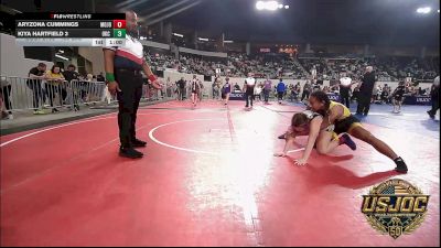 130 lbs Rr Rnd 5 - Aryzona Cummings, Mojo Grappling Academy vs Kiya Hartfield 3, OKC Saints Wrestling