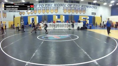 113 lbs Cons. Round 2 - Jaden Williams, Wellington Community Hs vs Aidan Spilker, Jupiter