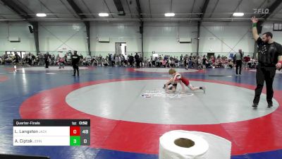 100 lbs Quarterfinal - Logan Langston, Jackson County Wrestling Club vs Andrew Ciptak, John Wayne Corcoran Wrestling Association