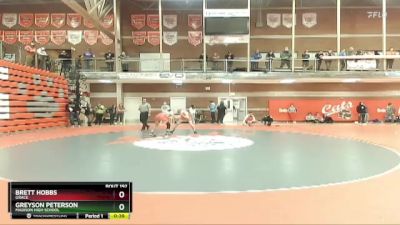 120 lbs Cons. Semi - Greyson Peterson, Madison High School vs Brett Hobbs, Grace