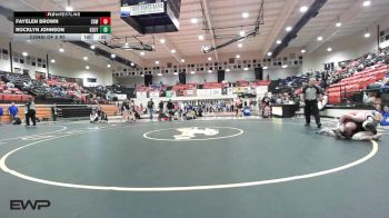 110 lbs Consi Of 8 #2 - Fayelen Brown, Sperry HS Girls vs Rocklyn Johnson, Keota HS Girls