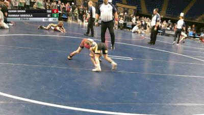 45 lbs Final - Quinn Brink, Punxsutawney vs Hannah Gregula, Mt. Lebanon