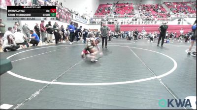 55 lbs Semifinal - David Lopez, Independent vs Keon Nicholson, Del City Little League Wrestling