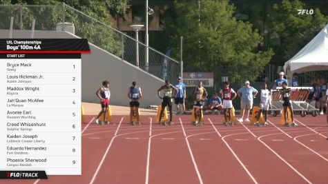 High School Boys' 100m 4A, Finals