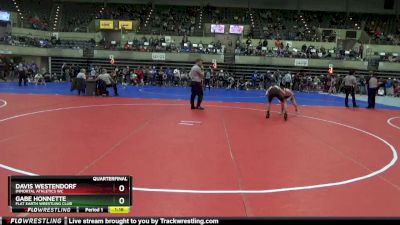 90 lbs Quarterfinal - Gabe Honnette, Flat Earth Wrestling Club vs Davis Westendorf, Immortal Athletics WC