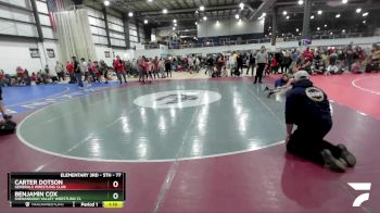 77 lbs Cons. Semi - Benjamin Cox, Shenandoah Valley Wrestling Cl vs Carter Dotson, Generals Wrestling Club