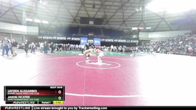 132 lbs Quarterfinal - Jaxon McAtee, Askeo International Mat Club vs Jayden Alegarbes, Rainier Junior Wrestling Club