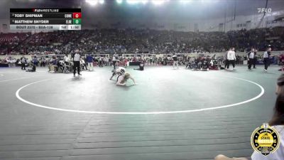 B5A-138 lbs Semifinal - Matthew Snyder, El Reno vs Toby Shipman, Coweta