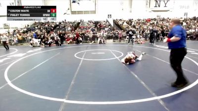 94 lbs Champ. Round 1 - Finley Torres, Indian River Pee Wee Wrestling Club vs Colton Waite, Xtreme Wrestling