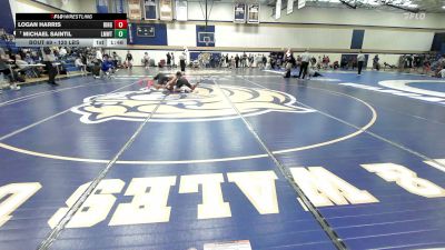 120 lbs Round Of 32 - Logan Harris, Ringers vs Michael Saintil, Lyman Mem/Windham Tech