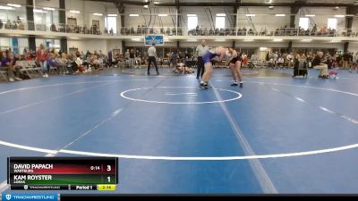 Elite 184 lbs Cons. Round 2 - David Papach, Wartburg vs Kam Royster, Loras