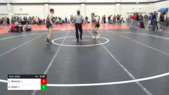 120 lbs Prelims - Damion Ryan, OH vs Luke Simcox, PA