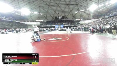 4A 190 lbs Cons. Round 1 - Kaleb Owens, Glacier Peak vs Gabe Porter, Woodinville