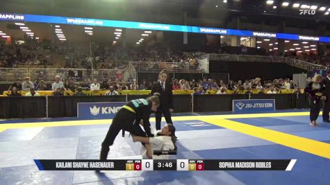 Sophia Madison Robles vs Kailani Shayne Hasenauer 2025 Pan Kids Jiu-Jitsu IBJJF Championship