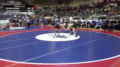 6A 132 lbs Semifinal - William Palmer, Little Rock Central High School vs Jacob Campbell, Har-Ber High School