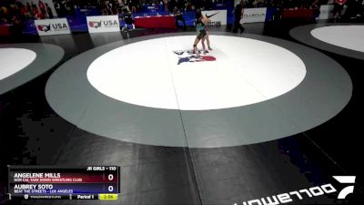 110 lbs Round 3 - Angelene Mills, Nor Cal Take Down Wrestling Club vs Aubrey Soto, Beat The Streets - Los Angeles