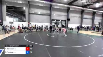 69 kg 5th Place - Tommy Cohenour, M2 Gold vs Frankie Theroux, VHW