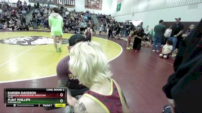 53 lbs Cons. Round 2 - Flint Phillips, Washington vs Karsen Davisson, Okanogan Underground Wrestling Club