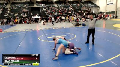 122-133 lbs Quarterfinal - Faith Vondy, Victory Wrestling Club - VTC vs Bella Arrants, GI Grapplers