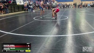 1 - 150 lbs Cons. Round 3 - Hunter Sebra, Lancaster High School vs Michael Fields, Cumberland