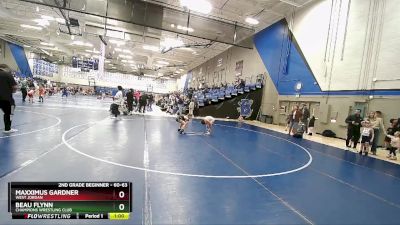 60-63 lbs Round 2 - Beau Flynn, Champions Wrestling Club vs Maxximus Gardner, West Jordan