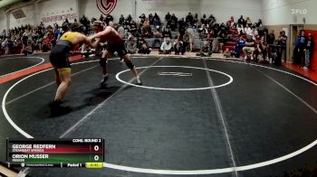 157 lbs Cons. Round 2 - Orion Musser, Meeker vs George Redfern, Steamboat Springs