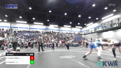 100/105 lbs Rr Rnd 3 - Kalley Fuller (100), Blue Devil Wrestling vs Drake Breslin, Choctaw Ironman Youth Wrestling