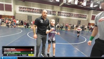 70 lbs Champ. Round 1 - Brayden Anderson, Box Elder Stingers vs Taysen Prom, Bear River Junior High