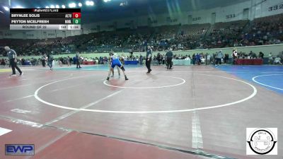 120 lbs Round Of 32 - Brynlee Solis, Altus JH vs Peyton Mcelfresh, Noble Takedown Club