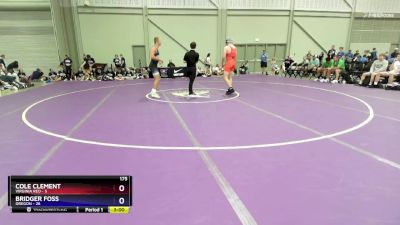 175 lbs Round 1 (16 Team) - Cole Clement, Virginia Red vs Bridger Foss, Oregon