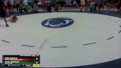 92 lbs Semifinal - Devin Brumley, Unattached vs Josh Waufle, Maritime Wrestling Academy