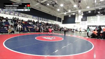 140 lbs Cons. Semi - Josephine Wiener, Harvard Westlake vs Ashylnn Lynch, Northwood