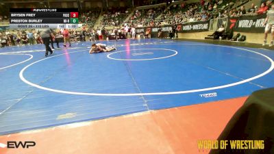 110 lbs Round Of 16 - Brysen Frey, Pasco Wolfpack Wrestling Club vs Preston Burley, MI-Rev