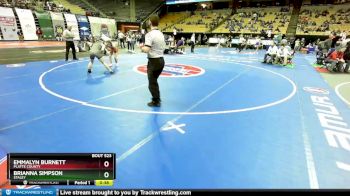 125 Class 2 lbs Cons. Round 2 - EmmaLyn Burnett, Platte County vs Brianna Simpson, Staley