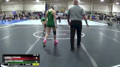 125 lbs Cons. Round 1 - Aubrey Stevens, Northmont vs McKenna Shinaver, Clay