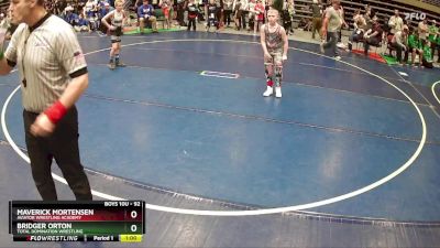 92 lbs Cons. Round 3 - Maverick Mortensen, Aviator Wrestling Academy vs Bridger Orton, Total Domination Wrestling