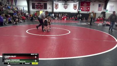 Cons. Semi - Cohen Riley, WBNDD vs Logan Dingman, Mount Pleasant Youth Wrestling