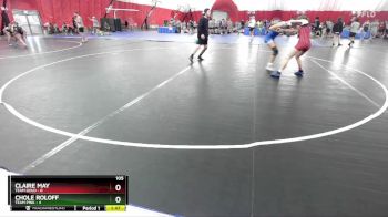 105 lbs Round 2 (6 Team) - Claire May, Team Gold vs Chole Roloff, Team Pink