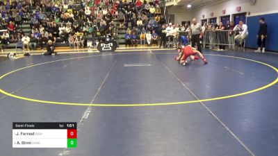 127 lbs Semifinal - Jax Forrest, Bishop McCort vs Andrew Binni, Canon ...