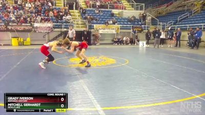 106 lbs Cons. Round 1 - Grady Iverson, Bismarck Century vs Mitchell Gerhardt, Devils Lake