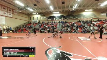 97 lbs Cons. Round 2 - Hunter Kennard, Snoqualmie Valley Wrestling Club vs Gaige Pozniak, Team Aggression Wrestling Club