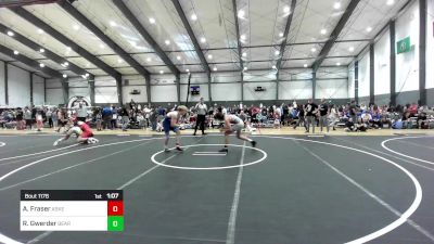 150 lbs Quarterfinal - Alec Fraser, Askeo International Mat Club vs Romeo Gwerder, Bear Claw