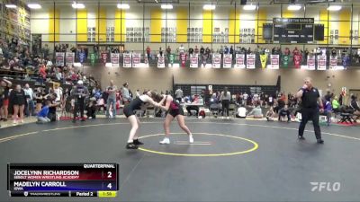 124 lbs Quarterfinal - Jocelynn Richardson, Sebolt Women Wrestling Academy vs Madelyn Carroll, Iowa