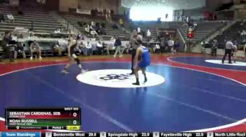 6 lbs Quarterfinal - Noah Russell, Fayetteville High vs Sebastian Cardenas, Sebastian Levi, Rogers High