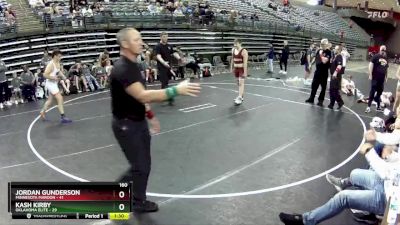 160 lbs Finals (8 Team) - Kash Kirby, Oklahoma Elite vs Jordan Gunderson, Minnesota Maroon