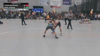 120 lbs Champ. Rd Of 32 - Diesel Johnson, Jimenez Training Academy vs Davis Westendorf, Immortal Athletics WC