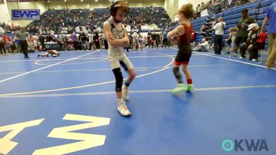 49 lbs Quarterfinal - Brylen Buckner, Weatherford Youth Wrestling vs Hux Smith, Little Axe Takedown Club