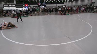 110 lbs Champ. Rd Of 64 - Jaylyn Lazzerini, Owasso Takedown Club vs Ashley Basmajian, Izzy Style Wrestling