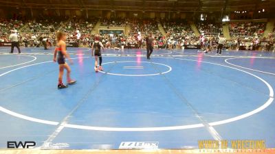 50 lbs Consi Of 16 #2 - Ember Shelton, Team Tulsa Wrestling Club vs Kaisynn Keefhaver, Open Mats