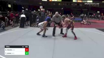 130 lbs Rr Rnd 1 - Treygan Jones, Western Slope Elite vs Blest Woods, NM Beast